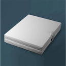 Moonlight Baby Starlight Support Port A Crib Mattress, featuring a white, foldable design with a secure strap.