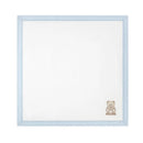 Moschino Baby - Popeline Striped Blanket With Bear Embroidery, Light Blue Image 1