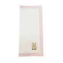 Moschino Baby - Popeline Striped Blanket With Bear Embroidery, Light Pink Image 2
