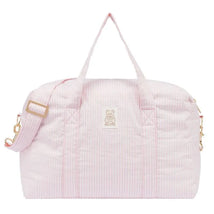 Moschino Baby - Striped Diaper Bag With Bear Patch Changing Mat Light Pink Image 1
