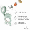 Moss & Fawn - Forage Feeder, Soothing Silicone Frozen Baby Food Teething Toy, Fern Image 5