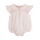 Mud Pie - Baby Girl Pink Collared Poplin Bubble Image 1
