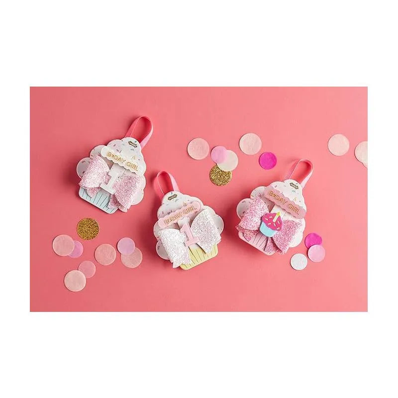 Mud Pie - Baby Girl Pink One Birthday Hair Clips Image 2