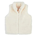 Mud Pie - Faux Fur Zip Vest, Ivory Image 1