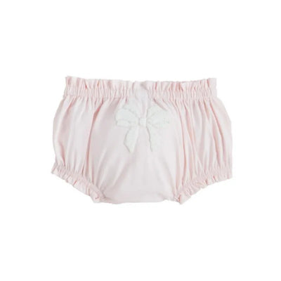Mud Pie - Pink Boucle Bow Diaper Cover Image 1