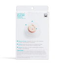 Silicone breastmilk collector cup with ergonomic design for hands-free use; includes storage plug and pouring instructions on packaging.