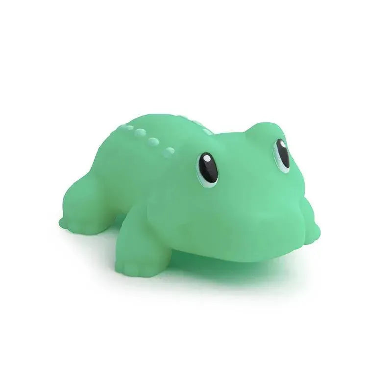 Soft green frog bath squirter toy with big eyes, part of the Munchkin Bath Lake Squirters 8-Pack.