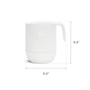 White Munchkin Precision Baby Bottle Warmer with digital display, measuring 6.4 inches, designed for warming breastmilk.