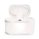 Munchkin Touchfree Wipe Warmer with an open lid, showcasing a wipe dispenser.
