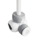 High-contrast infant mobile base with a gray and white design, featuring an adjustable knob for Munchkin Swing.
