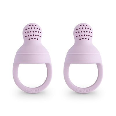 Mushie Silicone Fresh Food Feeder 2-Pack - Soft Lilac Image 1
