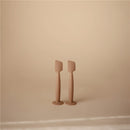 Mushie Silicone Diaper Cream Applicators in natural color, featuring a spatula-like design for easy application.