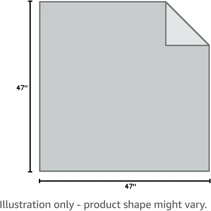 Mushie Muslin Swaddle Blanket in blush, measuring 47 inches by 47 inches, with a note on product shape variability.
