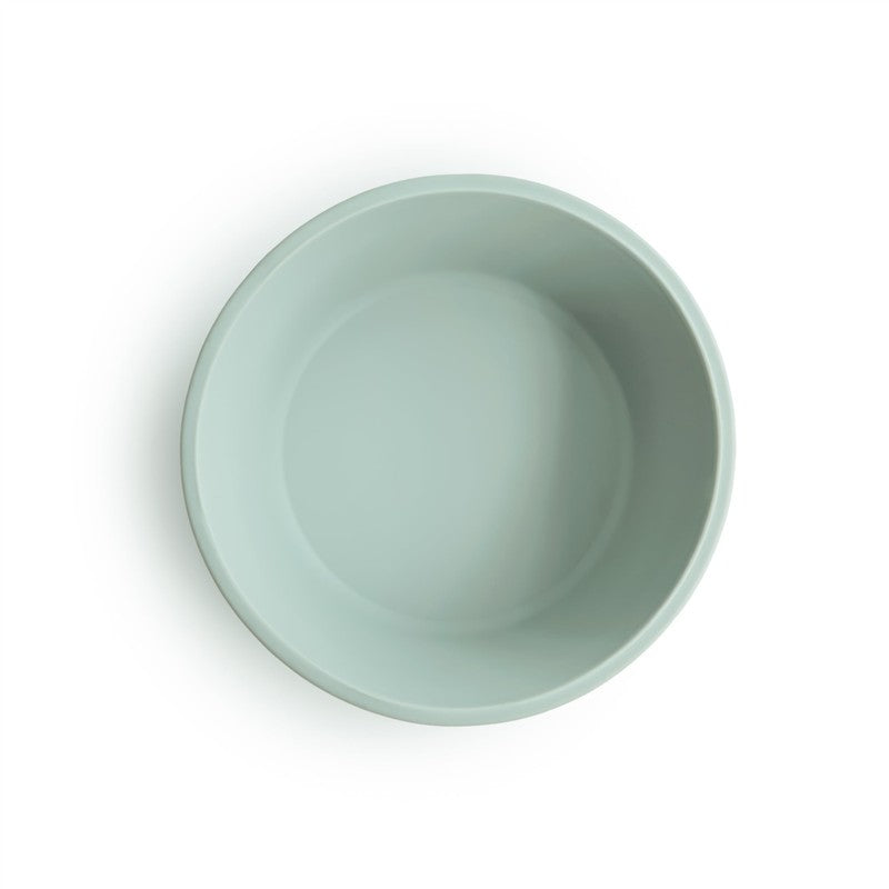 Silicone suction bowl in Cambridge Blue, designed for stability during mealtime, with a smooth, rounded interior.