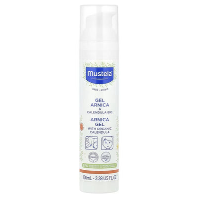 Mustela Arnica Gel with Organic Calendula, 3.38 fl oz pump bottle for baby and child.