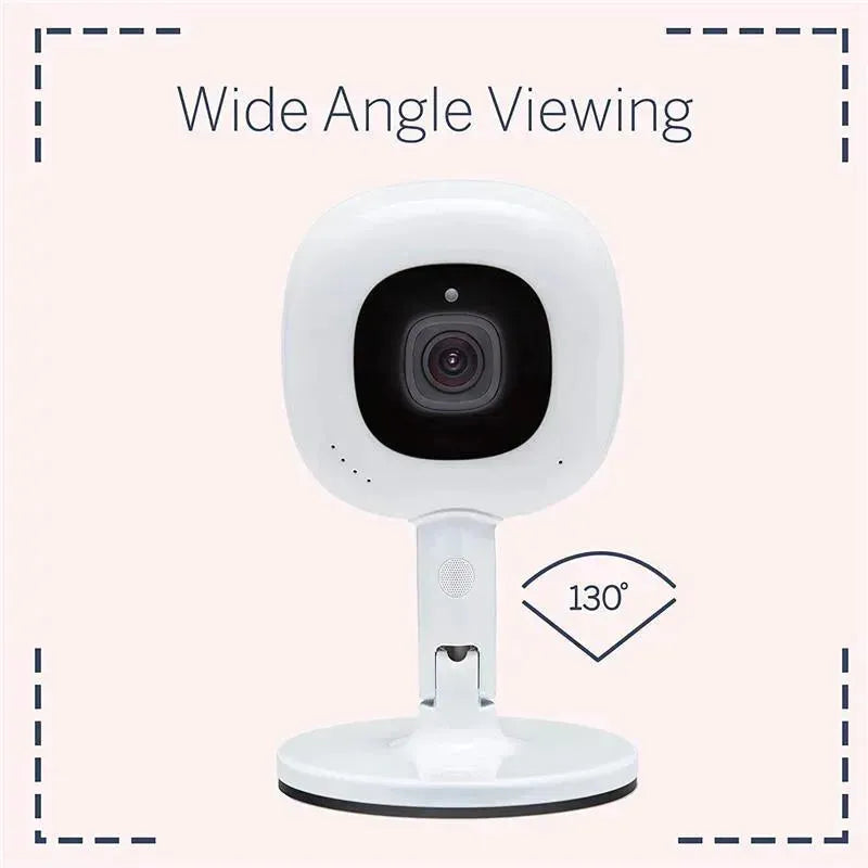 Nanit Flex Multi-Stand baby monitor accessory showing a white camera with a 130° wide-angle viewing feature.