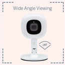Nanit Flex Multi-Stand baby monitor accessory showing a white camera with a 130° wide-angle viewing feature.