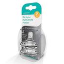 Nanobebe Silicone Nipples twin pack for preemies, featuring extra soft silicone, promoting easy latch.