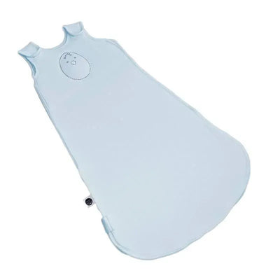 Solid powder blue Zen Sack Classic by Nested Bean, featuring a simple design and rounded bottom, ideal for swaddling infants.