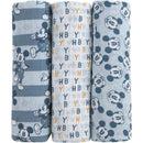 Nojo - Mickey 3 Pk Printed Muslin Swaddles Image 1