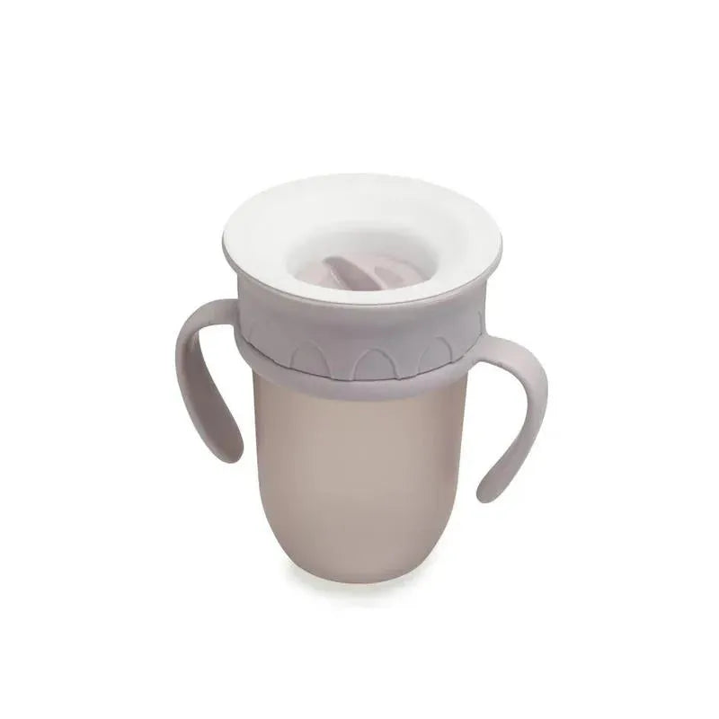 Nouka All Around Cup in Bloom color, featuring a soft grip, ergonomic handles, and a removable lid with a sip opening.