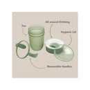 Nouka All Around Cup, Wave with a 7oz capacity, features a hygienic lid and removable handles for easy drinking.