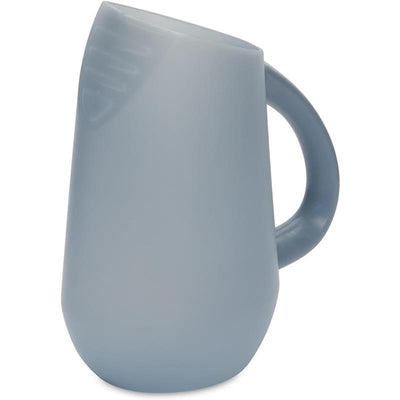 Nouka Bath Rinse Jug in wave design, featuring a soft blue color and ergonomic handle for easy use.