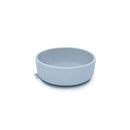 Suction bowl in Lily Blue, designed to securely hold food or snacks for children, featuring a smooth, rounded design.