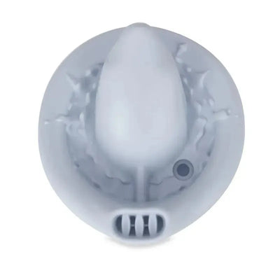 3D character cup designed as a shark, featuring a rounded base, recognizable shark face, and splash details.