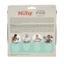 Nuby Dr. Talbots Nursing Pillow Cover in Jungle design, featuring care instructions and usage stages for infants.