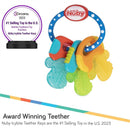 Nuby Ice Gel Teether Keys featuring colorful key-shaped teethers, designed for soothing infants during teething.