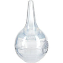 Large bulb nasal aspirator with a hygienic case, featuring a transparent design and a tapered nozzle for safe use.