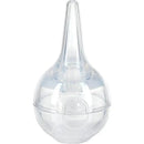 Large bulb nasal aspirator by Nuby, made of clear plastic, designed for effective nasal suction with a hygienic case.