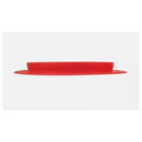 Red sectioned silicone feeding mat by Nuby, designed for easy mealtime organization.