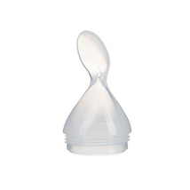 Silicone squeeze feeder by Nuby, featuring a soft, squeezable design for easy baby feeding.