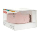 Silicone whale baby feeding bowl in pink blush, packaged in a clear box, labelled BPA free and suitable for ages 6 months and up.