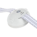 Soft Sounds adjustable baby earmuffs, featuring a gray and white patterned strap for noise protection.