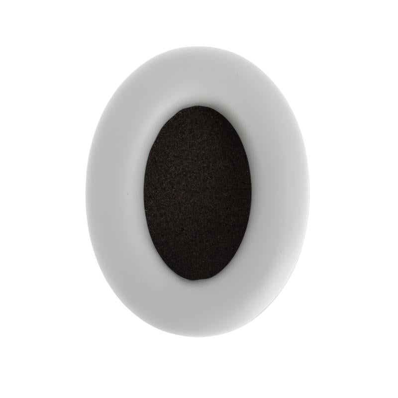 Soft Sounds adjustable baby earmuffs with a white outer shell and black inner padding for noise protection.