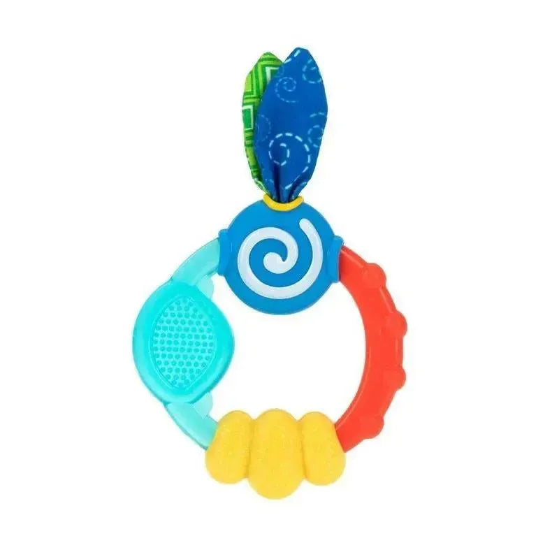 Colorful teether combo set featuring a wacky teether with textured surfaces and playful design elements for infants.