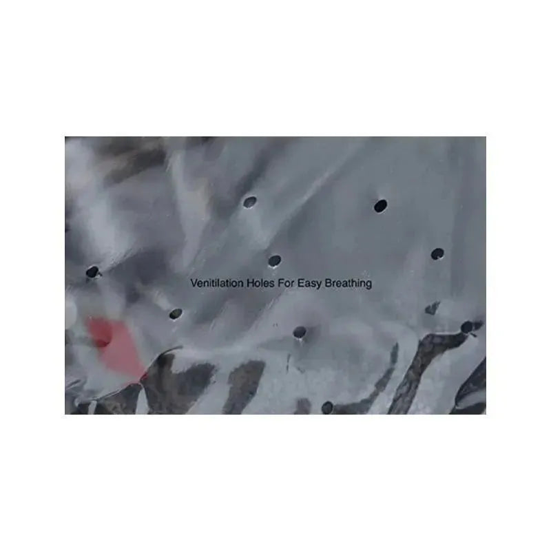 Clear weather shield with ventilation holes for easy breathing, designed to fit most tandem strollers.