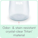 Nuk 10 oz Large Learner Tritan Cup, BPA free, featuring odor- and stain-resistant crystal-clear Tritan material.