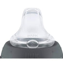 Nuk Active Cup featuring a clear, soft spout and a black base designed for easy drinking, suitable for children.