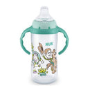 Nuk Disney Toy Story learner cup for boys, 10 oz, featuring Buzz Lightyear, Woody, and other characters with easy-grip handles.