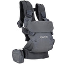 Nuna CUDL™ deux Baby Carrier in Thunder color, featuring adjustable straps, a padded front panel, and a detachable storage pouch.