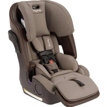 Nuna LUMN Combination Car Seat in Cedar color features a padded design with adjustable headrest and harness system.