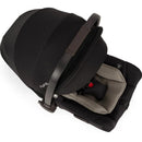 Nuna PIPA™ aire Infant Car Seat in Caviar with a removable infant insert and adjustable canopy.
