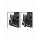 Nuna PIPA™ Series Car Seat Base with an adjustable support leg being demonstrated in two positions.