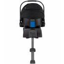 Nuna PIPA™ Series car seat base showing a black seat with a blue latch indicator and a sturdy support leg.