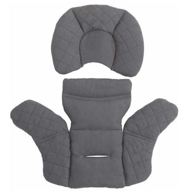 Nuna PIPA™ Series Car Seat Insert in grey, featuring a quilted design with head and body support sections.
