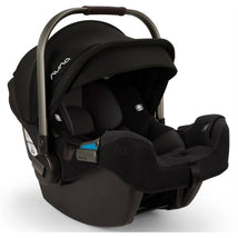 Nuna PIPA™ rx infant car seat with RELX base in Caviar/Chocolate, featuring a sleek design and comfortable cushioning.